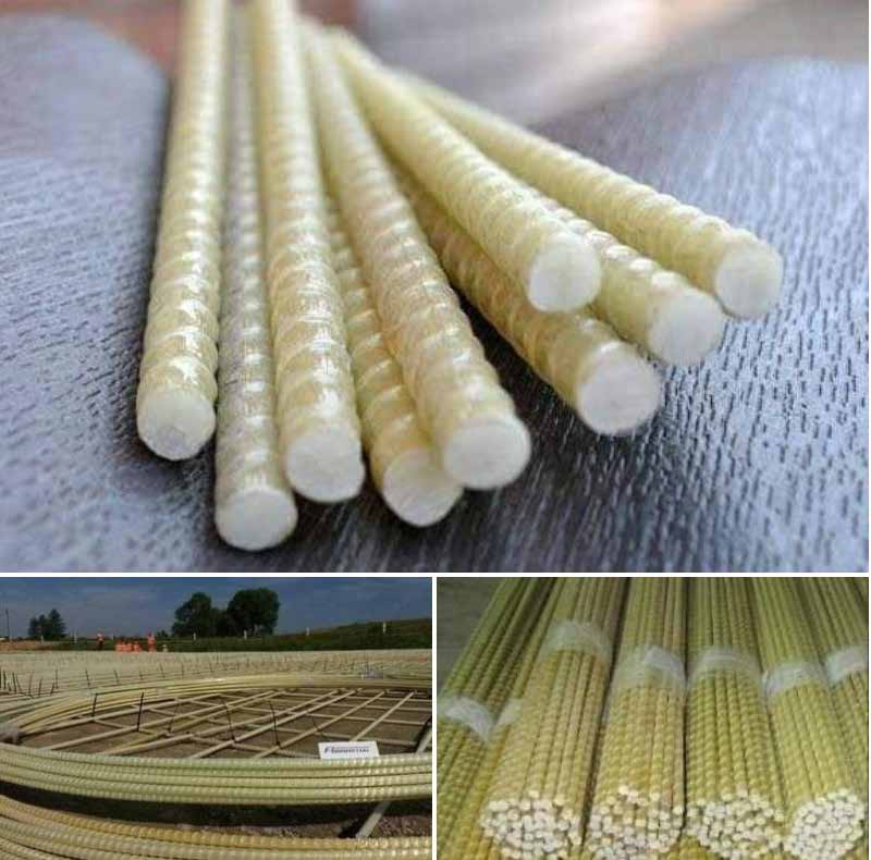 Fiberglass Rebar closeup showing texture and profile