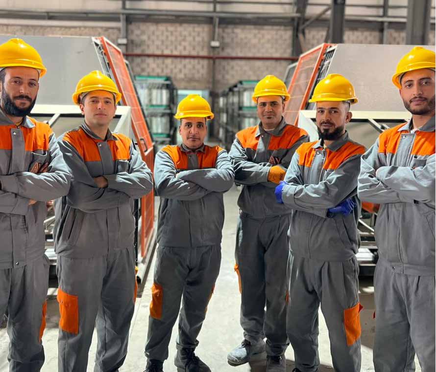 Avangard Fiber Tech production team in uniform